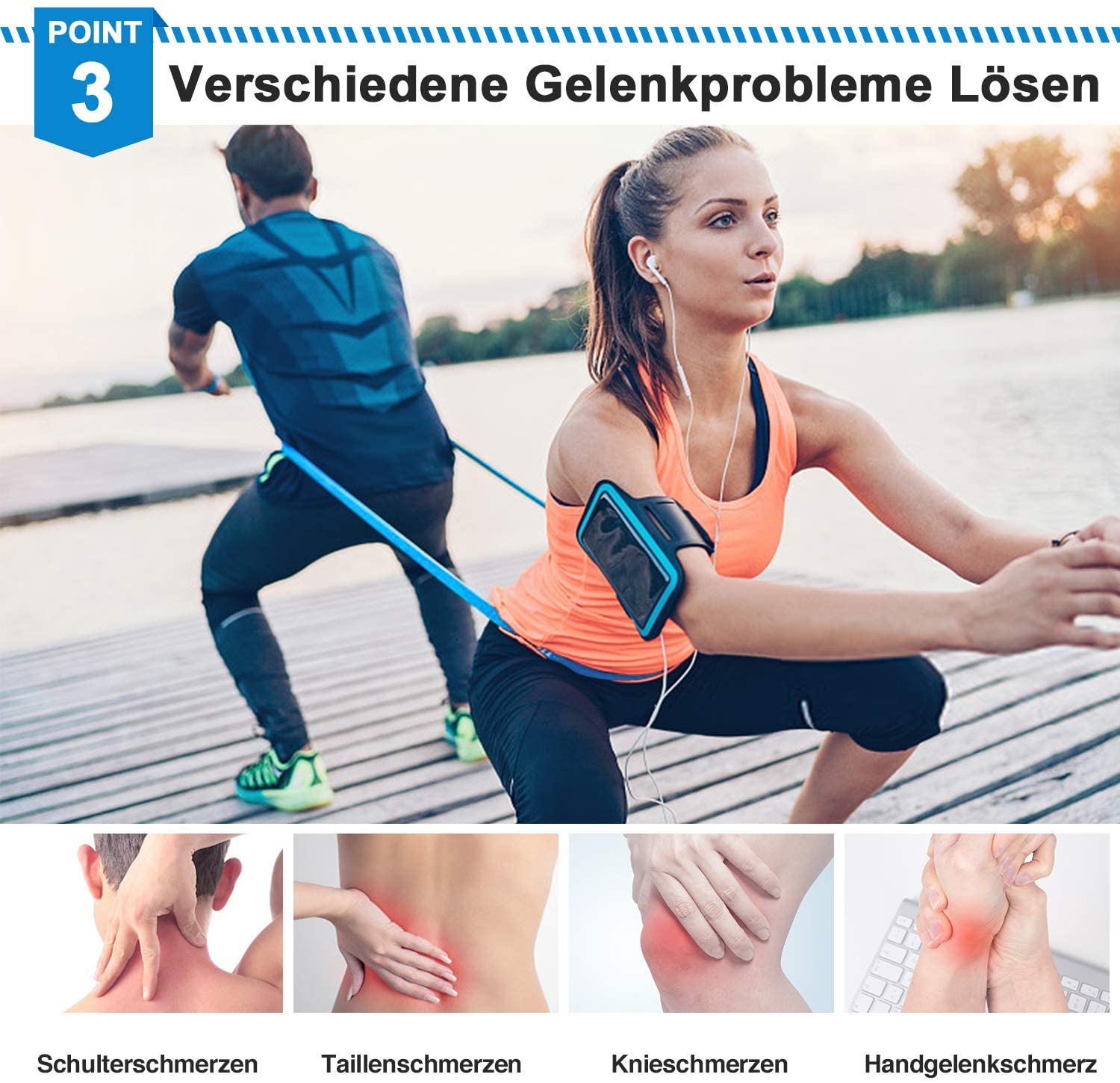 Elastic Fitness Bands 3Pcs Res - Crossfit Workout Gear recension och pris