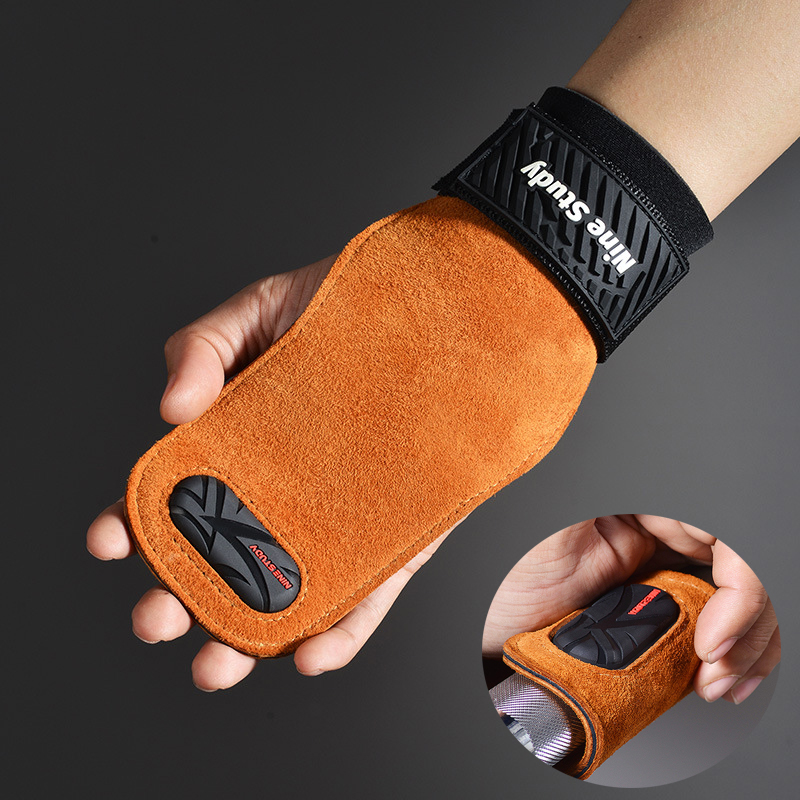 Cowhide Gym Grips Gloves Weigh - Crossfit Workout Gear recension och pris