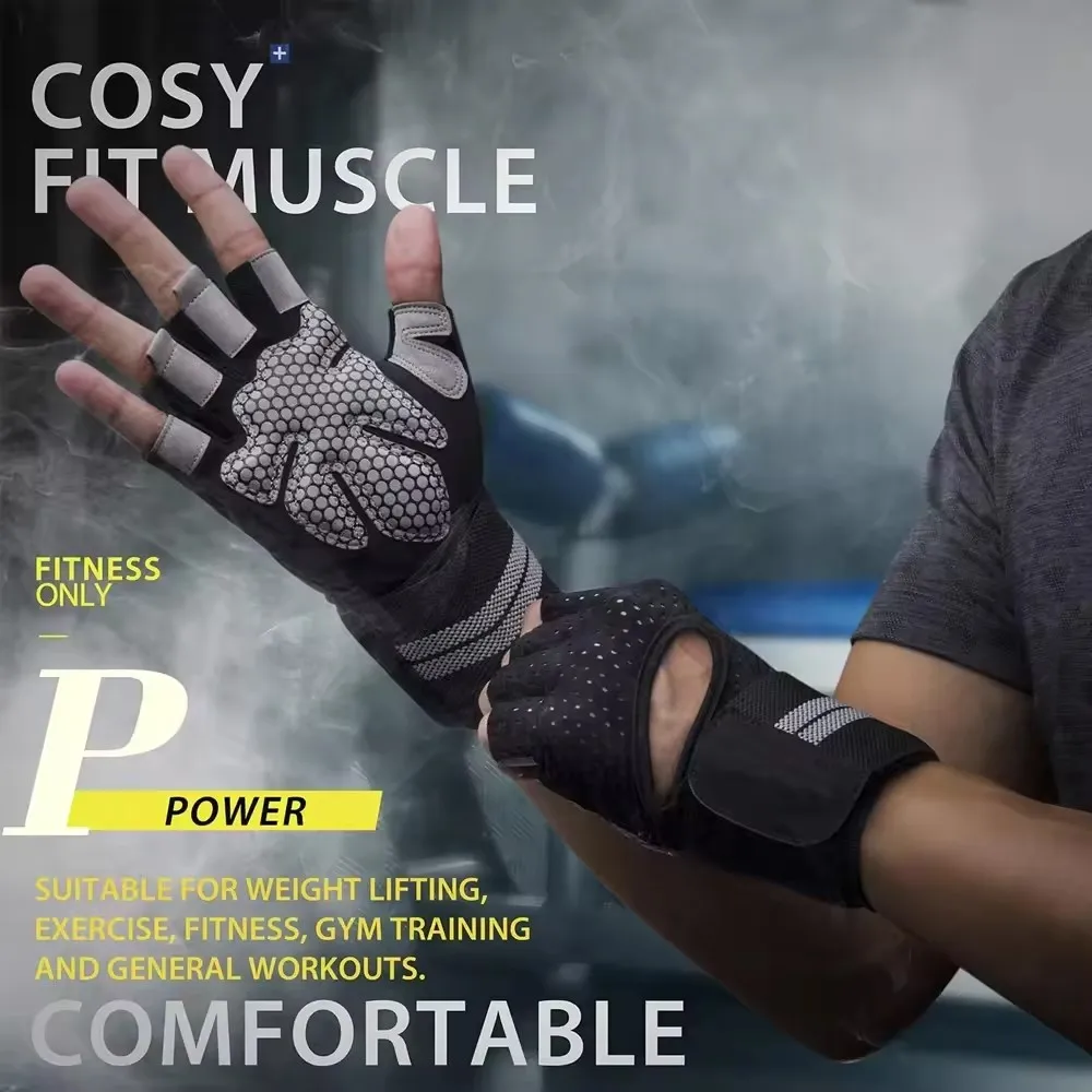 1Pair Half Finger Gym Fitness  - Crossfit Workout Gear recension och pris