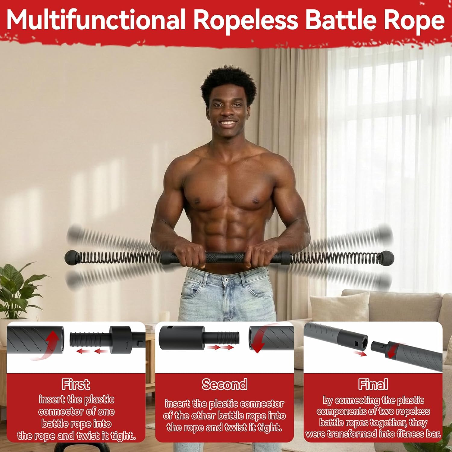 2-in-1 Upgraded Cordless Battl - Crossfit Workout Gear recension och pris