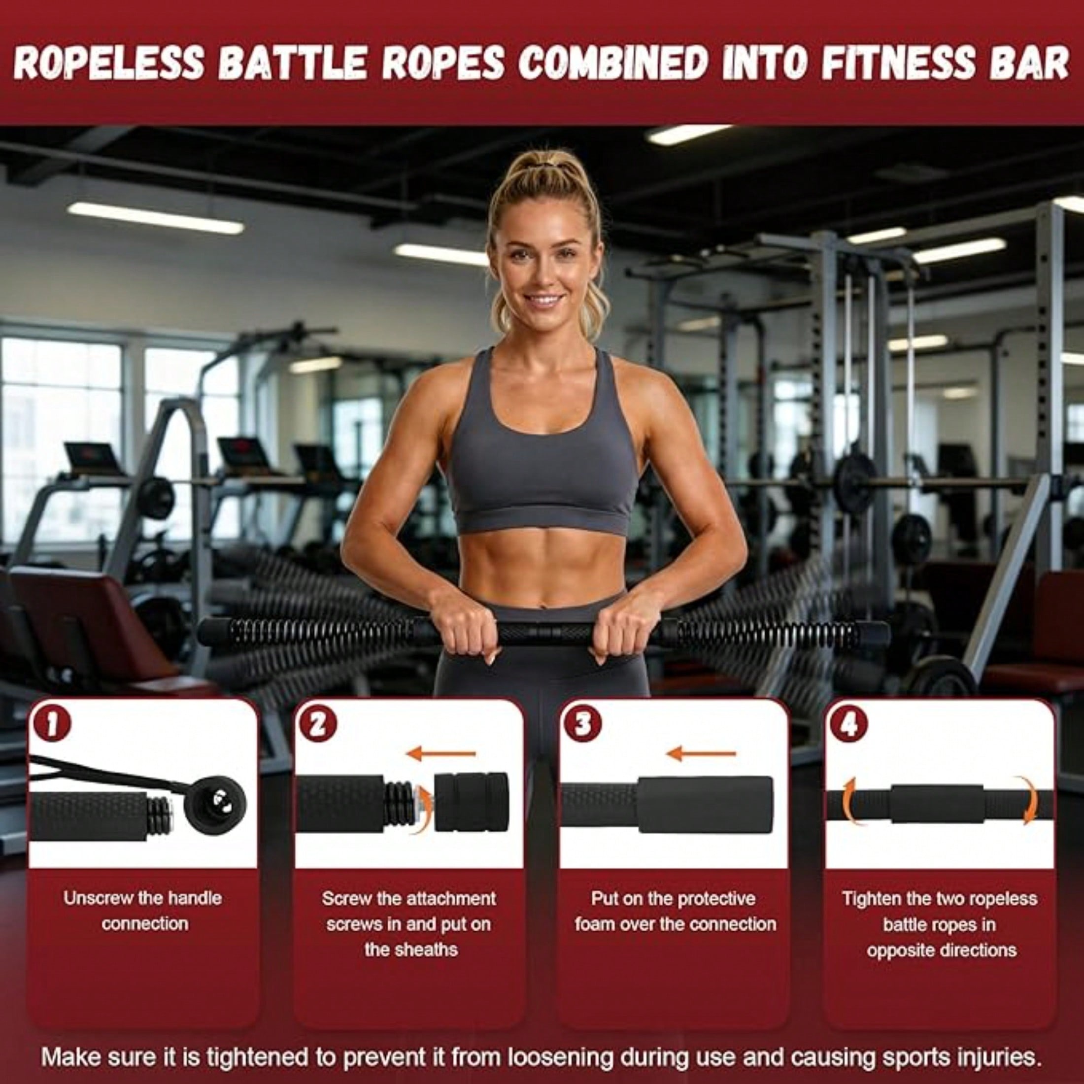 2-in-1 Upgraded Cordless Battl - Crossfit Workout Gear recension och pris