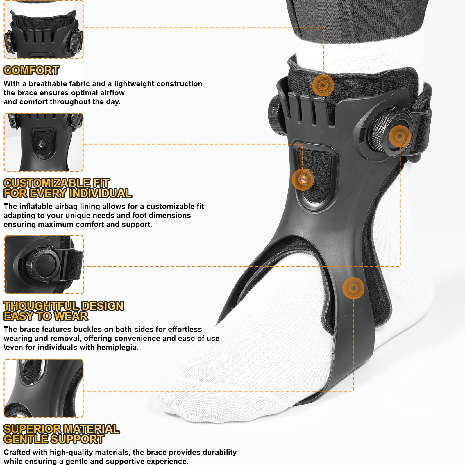 Drop Foot Brace Orthosis AFO A - Ankle Mobility Band recension och pris