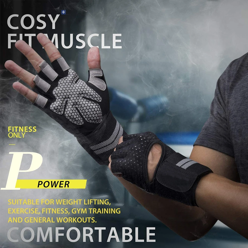 1Pair Half Finger Gym Fitness  - Crossfit Workout Gear recension och pris