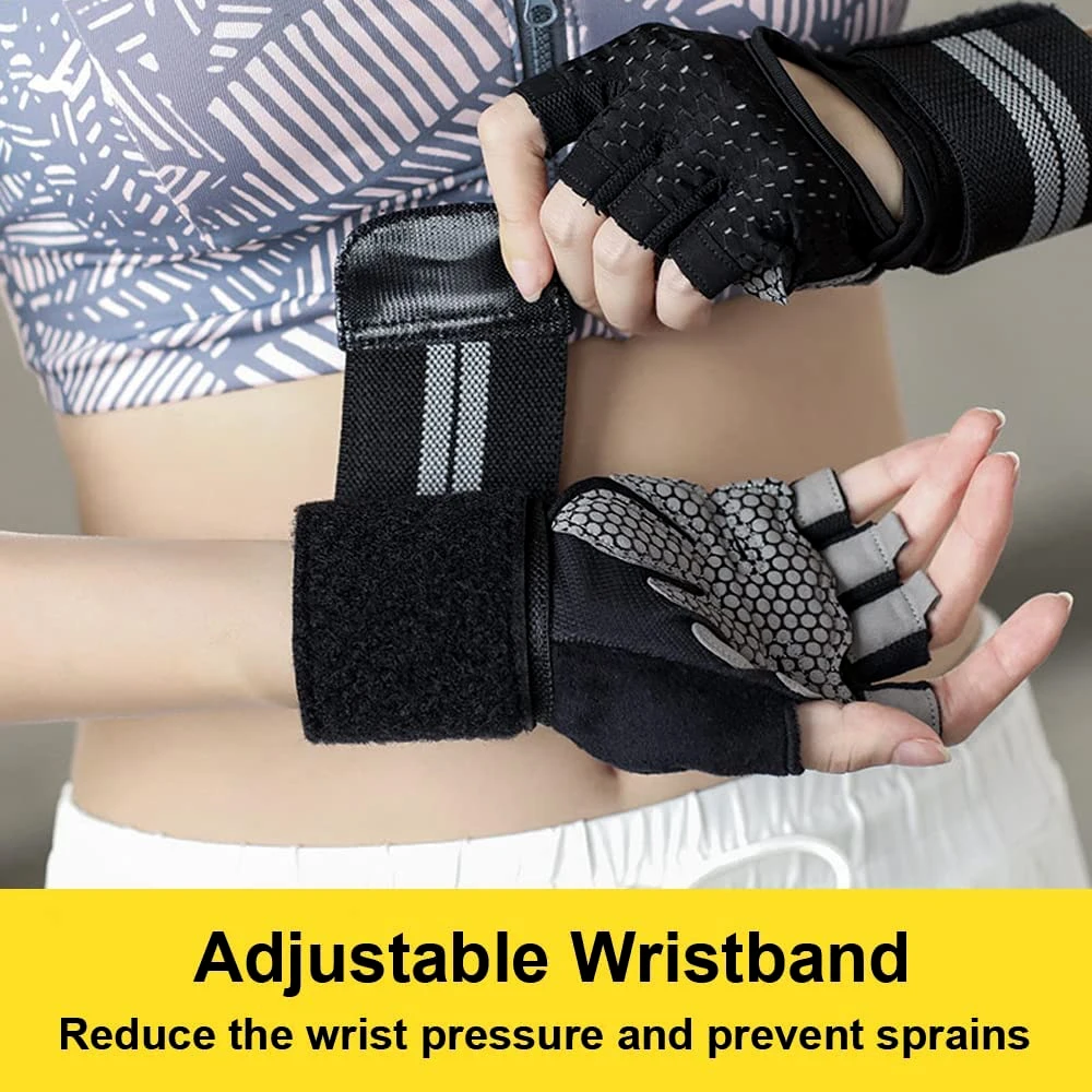 1Pair Half Finger Gym Fitness  - Crossfit Workout Gear recension och pris